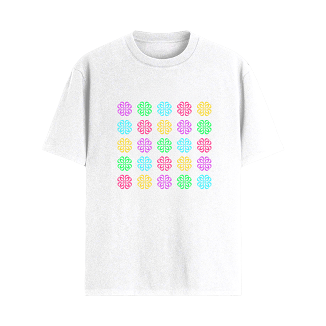 ROYAL44PTWH ÉLORLYFE x Royal 44 Avant-Garde logo pattern T-Shirt White