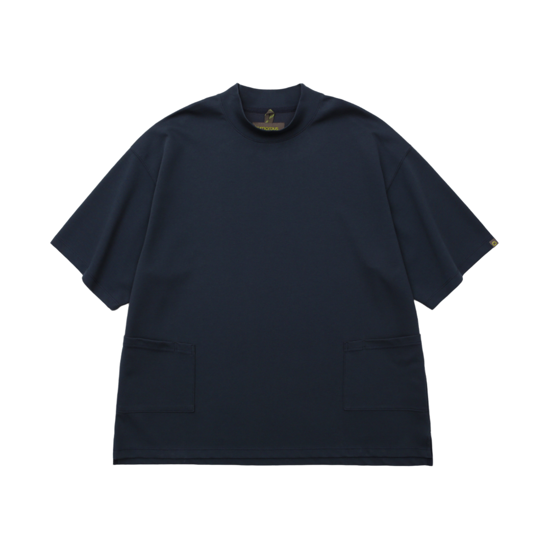 HM26SS-CS04 humorous account Athletic Mockneck H/S Tee Navy