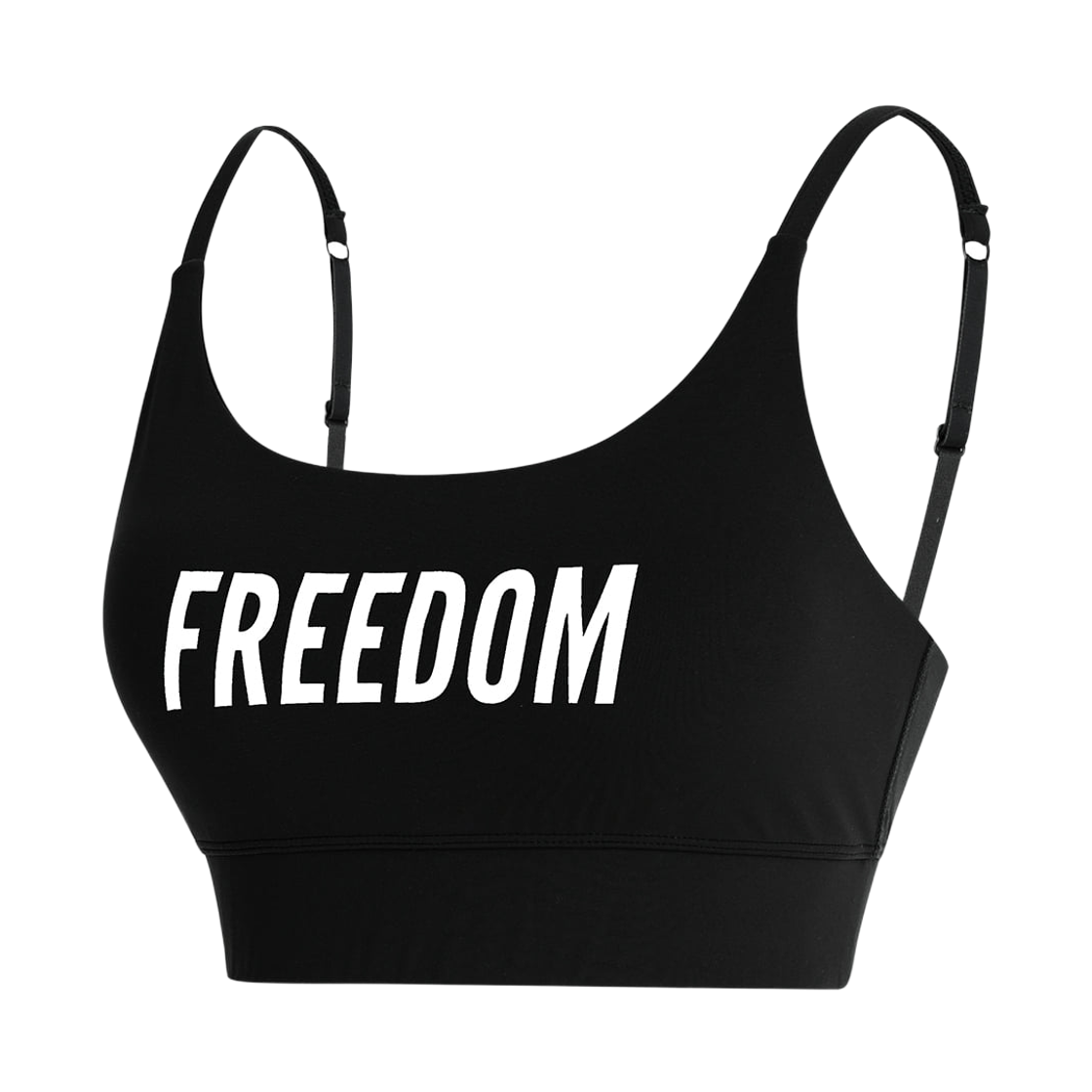 프리덤 서포트 빅 로고 브라탑 블랙(FREEDOM Support Big Logo Bra Top Black) - 1