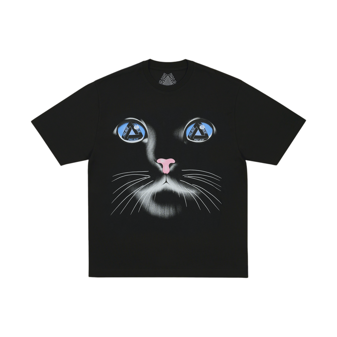 - Palace Cat Face T-Shirt Black - 26FW