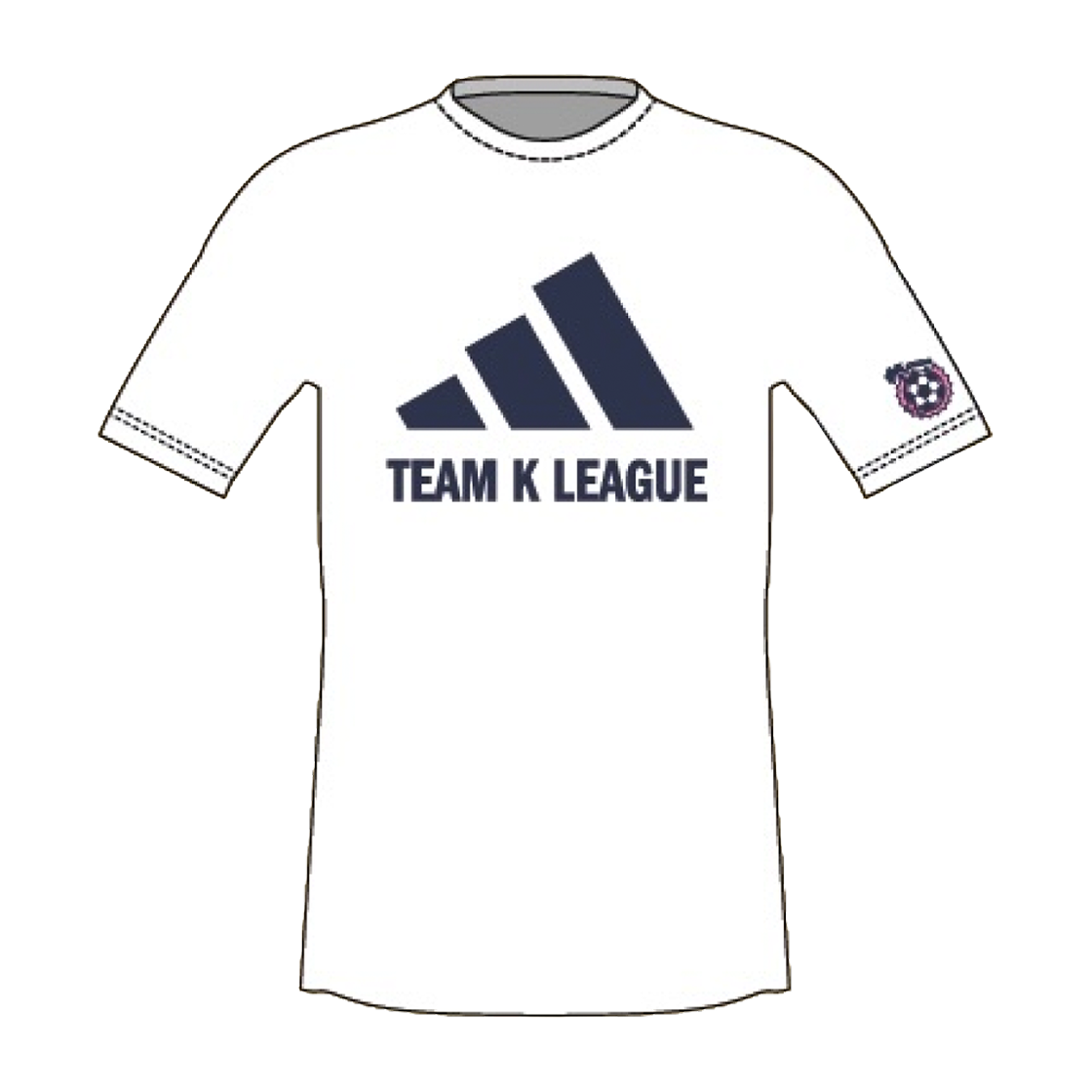 K 리그 x 산리오 캐릭터즈 2026 팀 K 리그 로고 티셔츠 A White(K League x Sanrio Characters 2026 Team K League Logo T-Shirt A) - 2
