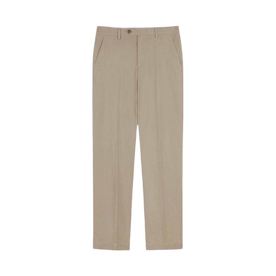 BBPCMN0956ZGM BrooksBrothers Regular Fit Cotton Linen Pants Beige