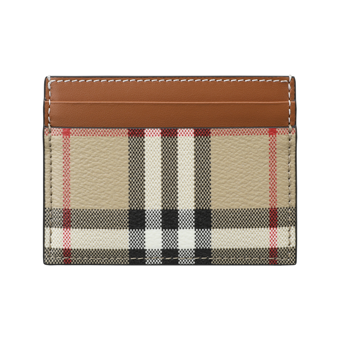 8109801 [25% 쿠폰] Burberry Check Pattern Card Holder Archive Beige
