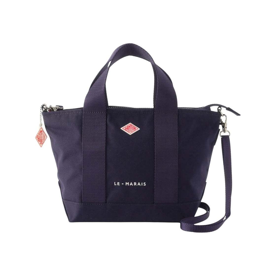 단톤 르 마레 코듀라 캔버스 투웨이 토트백 퍼플 블루(Danton Le Marais Cordura Canvas 2Way Tote Bag Purple Blue)