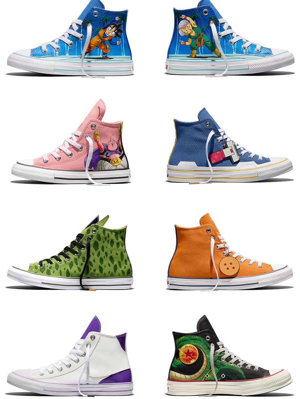Converse x Dragon Ball Z Chuck Taylor All Star Goku Exuberance Poseidon, Converse x Dragon Ball Z Chuck 70 Shenron Black Cyber Yellow 착용 스타일 - 3