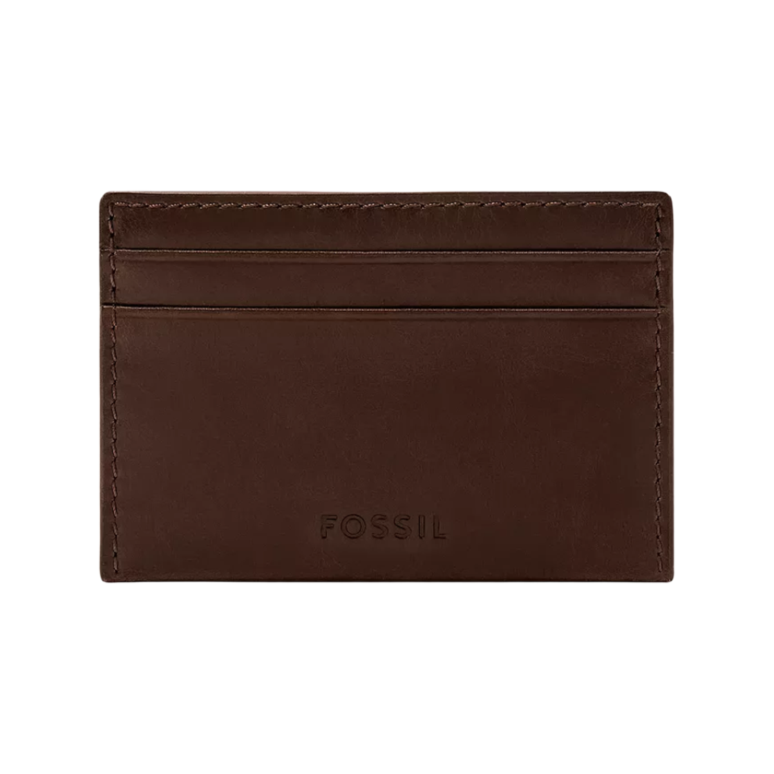 ML4744201 Fossil Derrick Leather Card Case Dark Brown