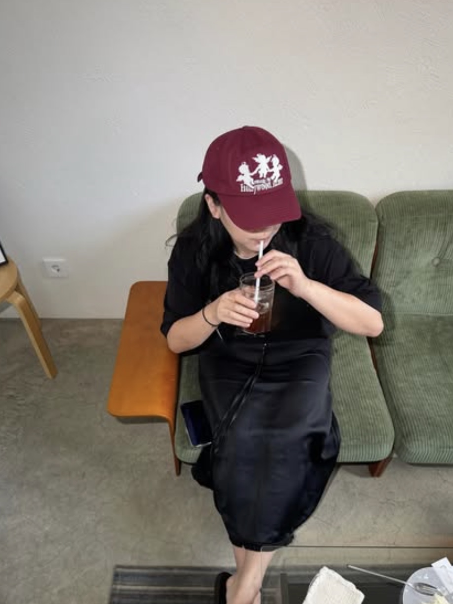 [트리플적립] PACOSPLY Baby Trouble Cap Navy, [트리플적립] PACOSPLY Baby Trouble Cap Red 착용 스타일 - 2