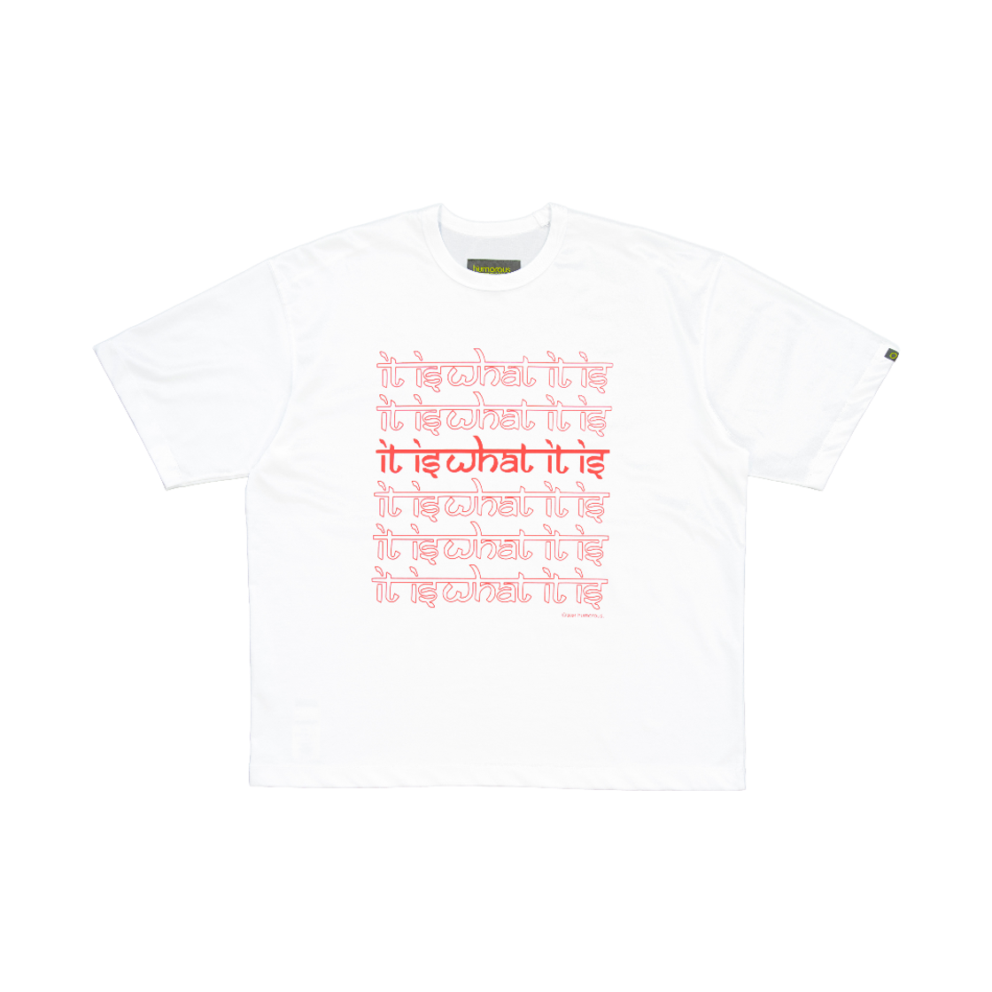 HM25SS-CS03 humorous account Iwi H/S Tee Off White