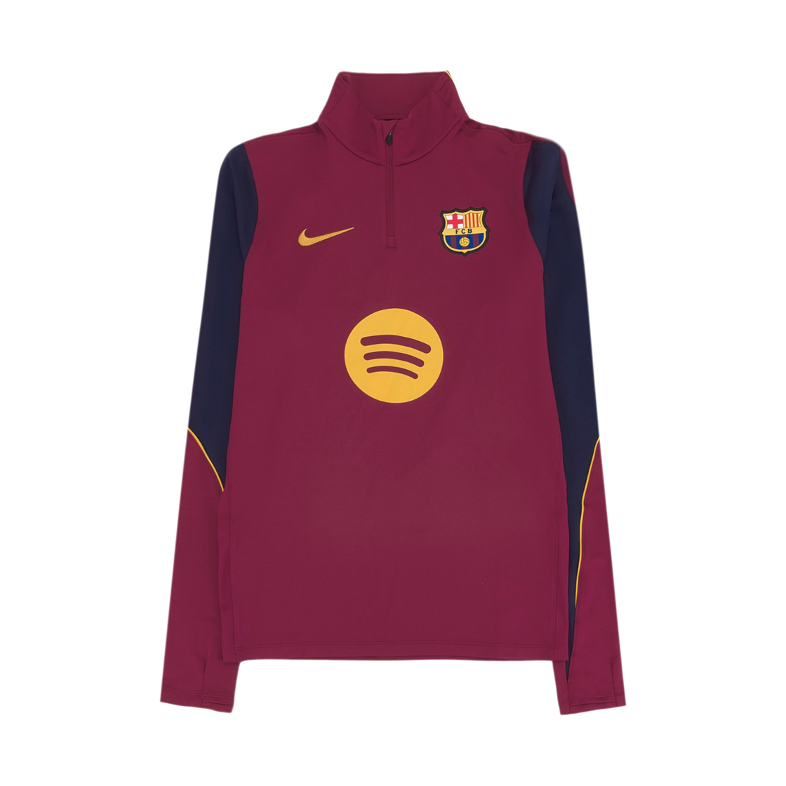 나이키 FC 바르셀로나 드라이핏 스트라이크 드릴 탑 노블 레드 미네랄 옐로우 (II3253-621) (논 마킹 버전)(Nike FC Barcelona Dri-Fit Strike Drill Top Noble Red Mineral Yellow (II3253-621) (Non Marking Ver.))