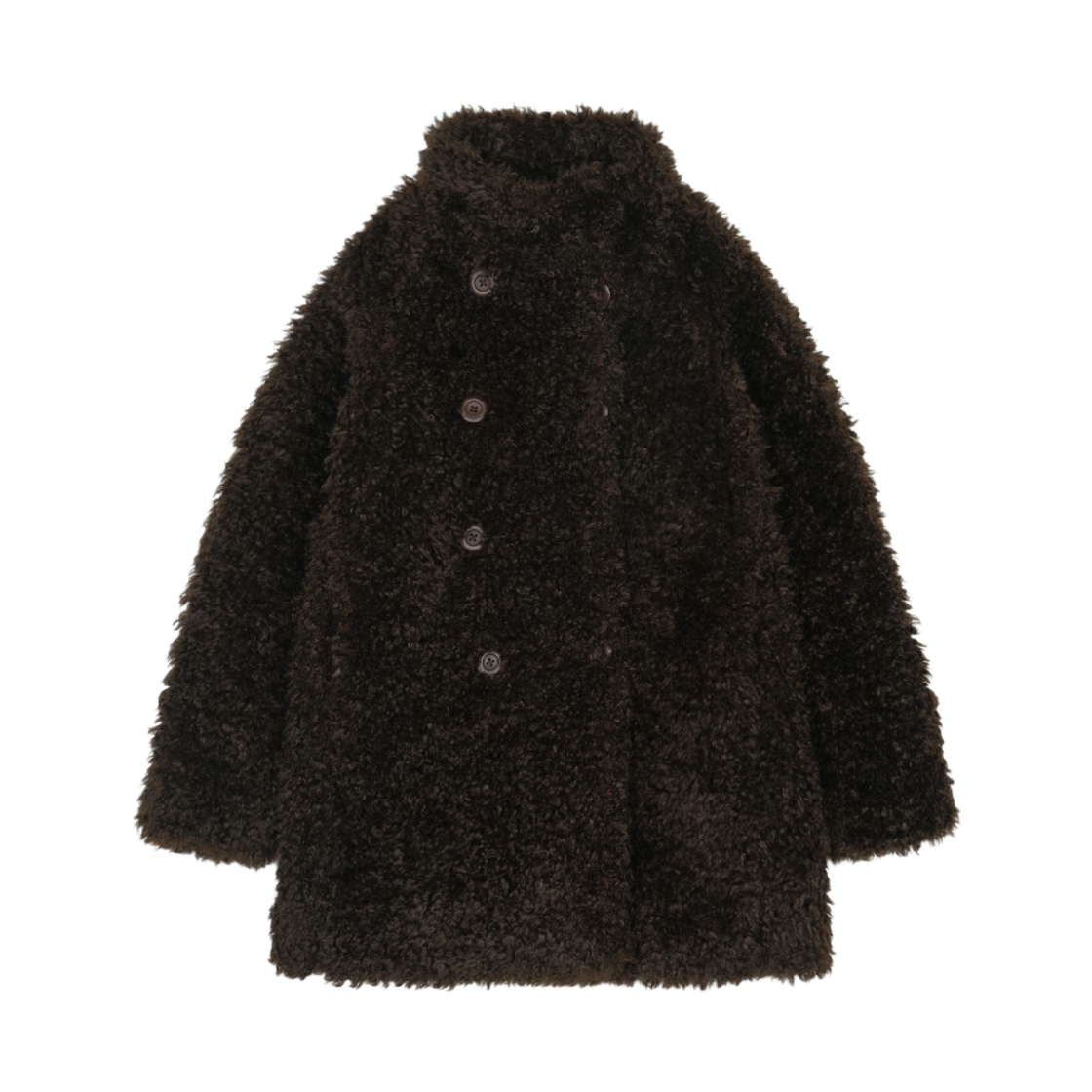 코이세이오 소프트 퍼 코트 다크 브라운(COYSEIO Soft Fur Coat Dark Brown)