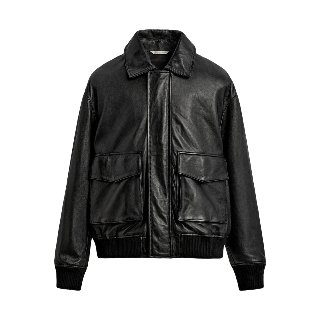 자라 릴렉스드 핏 레더 자켓 블랙(Zara Relaxed Fit Leather Jacket Black) - 1