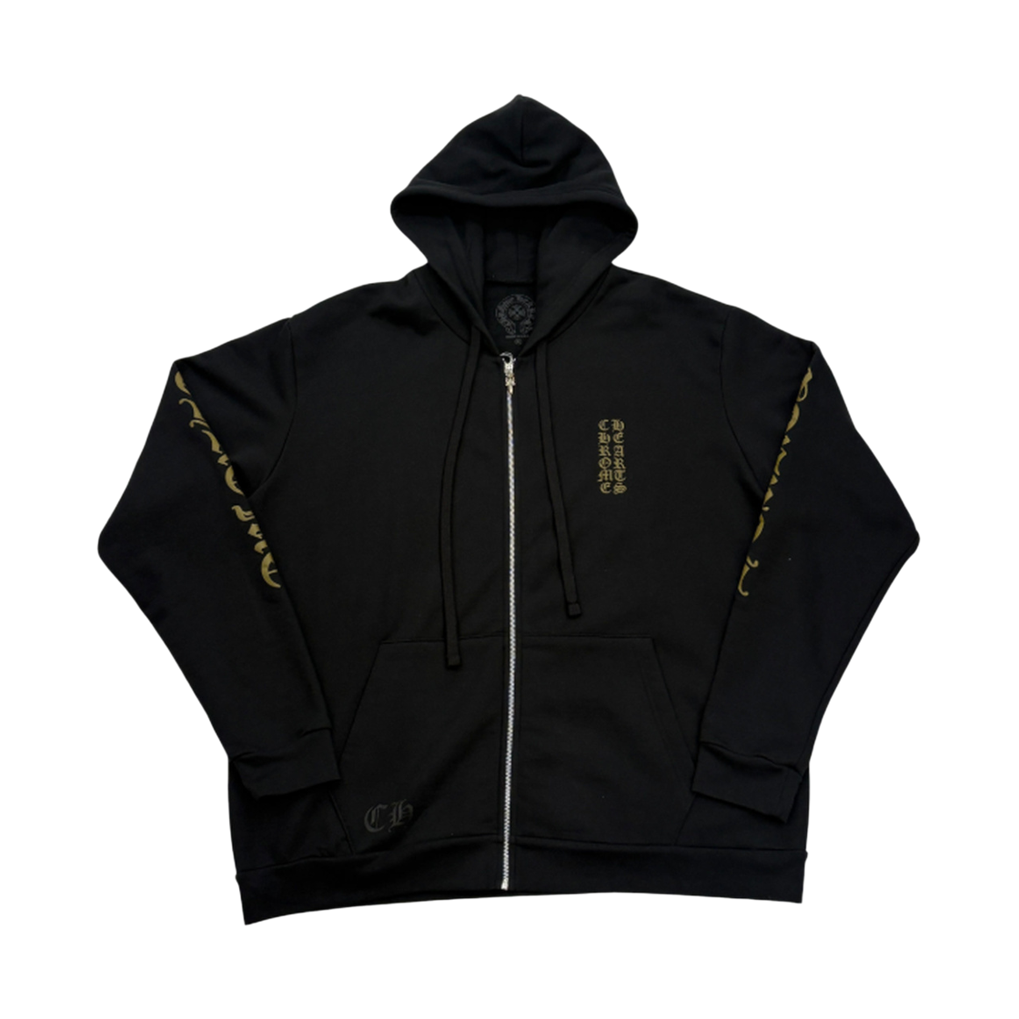 970009 the dosan_ Chrome Hearts Lettering Hoodie Zip Up