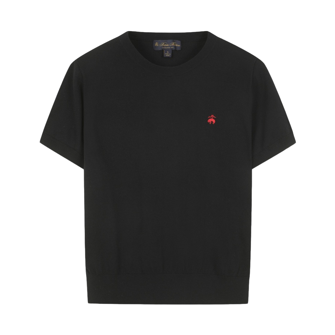 BBWRWBG203UGM BrooksBrothers Women's Solid Pullover Short Sleeve Black