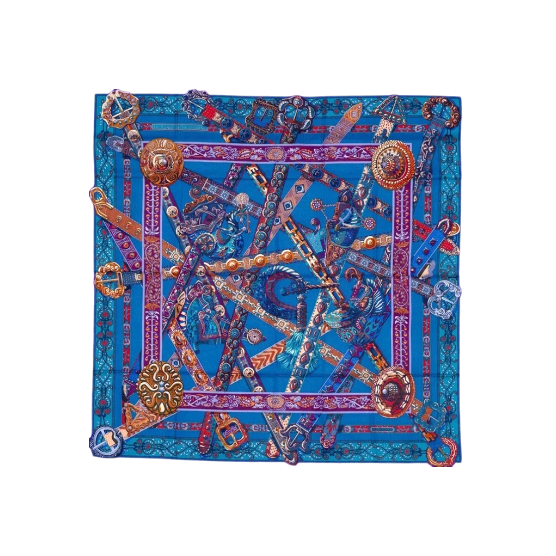 ITG2HGW9H86N Hermes Le Songe De La Licorne Silk Cashmere Blend 140 Scarf