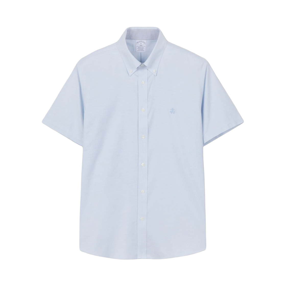 BBTPMN0130LGA BrooksBrothers Non-Iron Oxford Short Sleeve Shirt Light Blue