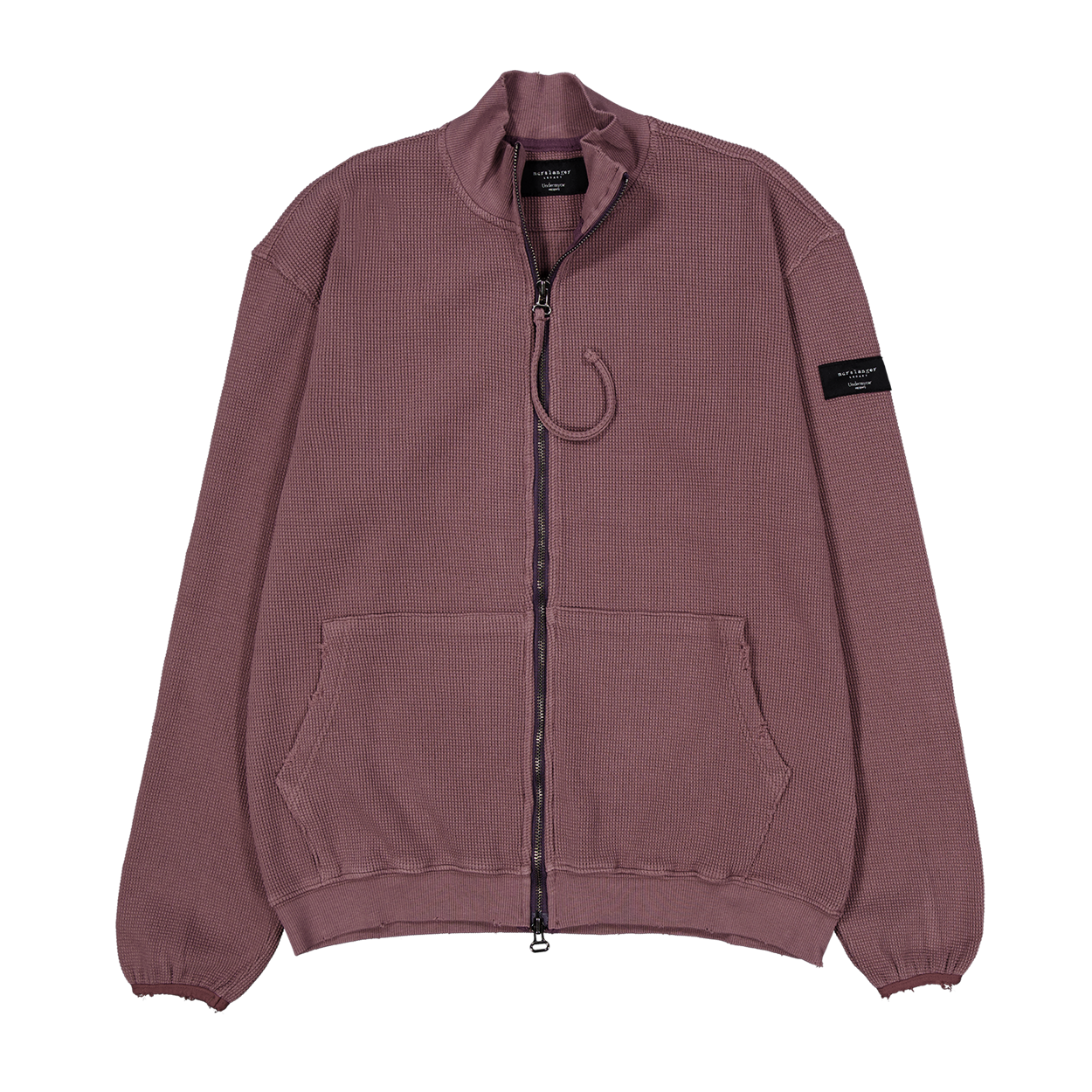 언더마이카 머슬랭거 워른 와플 집업 더스티 로즈(Undermycar Murslanger Worn Waffle Zip-Up Dusty Rose) - 2