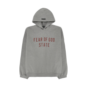 Essentials Fleece State Hoodie Dark Heather - 24FW