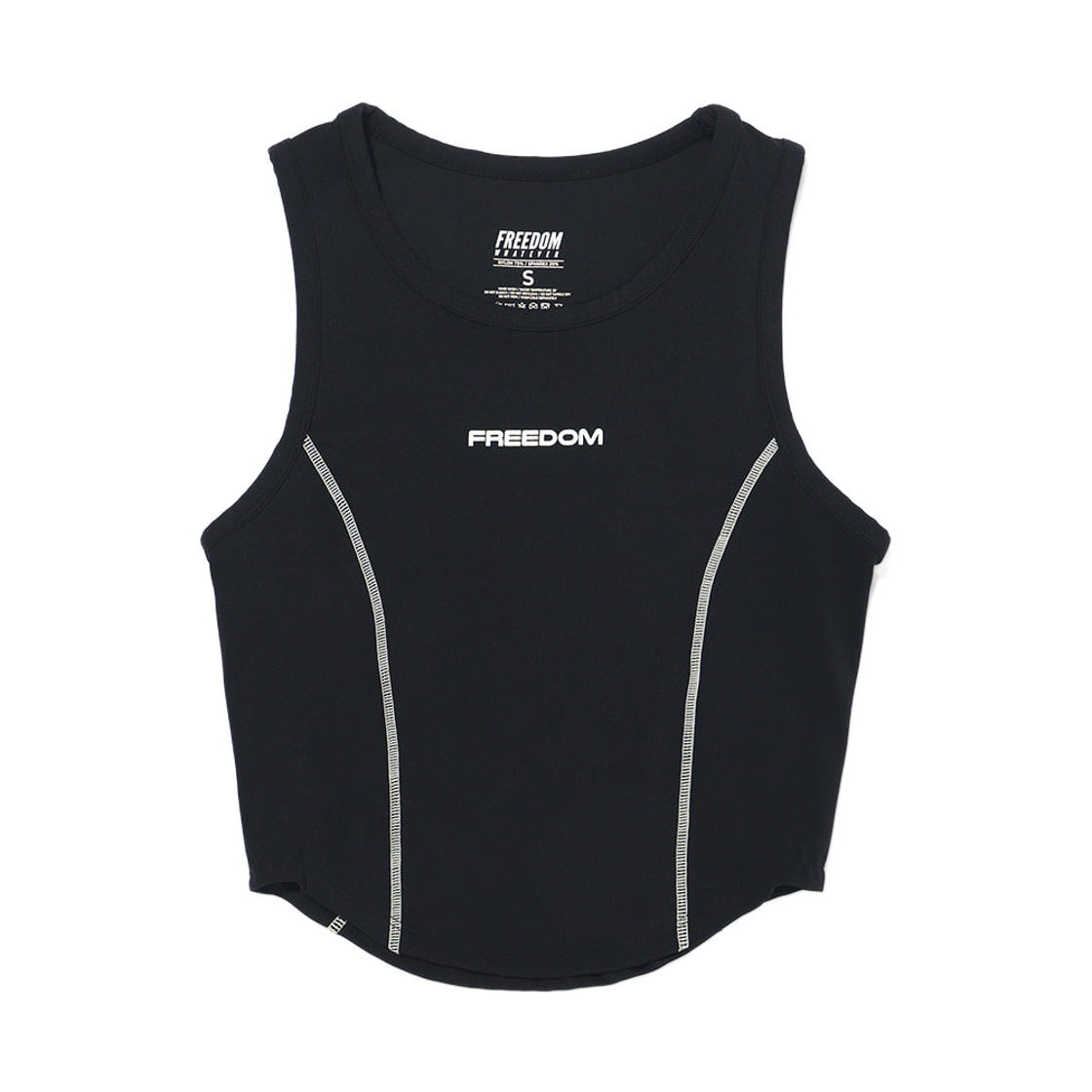 프리덤 심플 컨트라스트 포인트 탱크탑 블랙(FREEDOM Simple Contrast Point Tank Top Black)