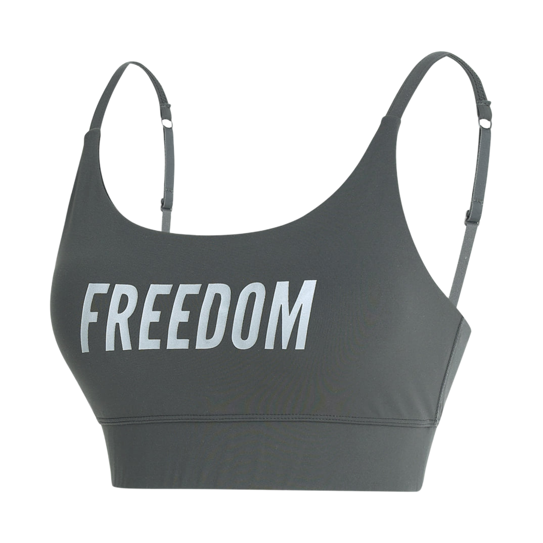 프리덤 서포트 빅 로고 브라탑 다크그레이(FREEDOM Support Big Logo Bra Top Dark Gray)