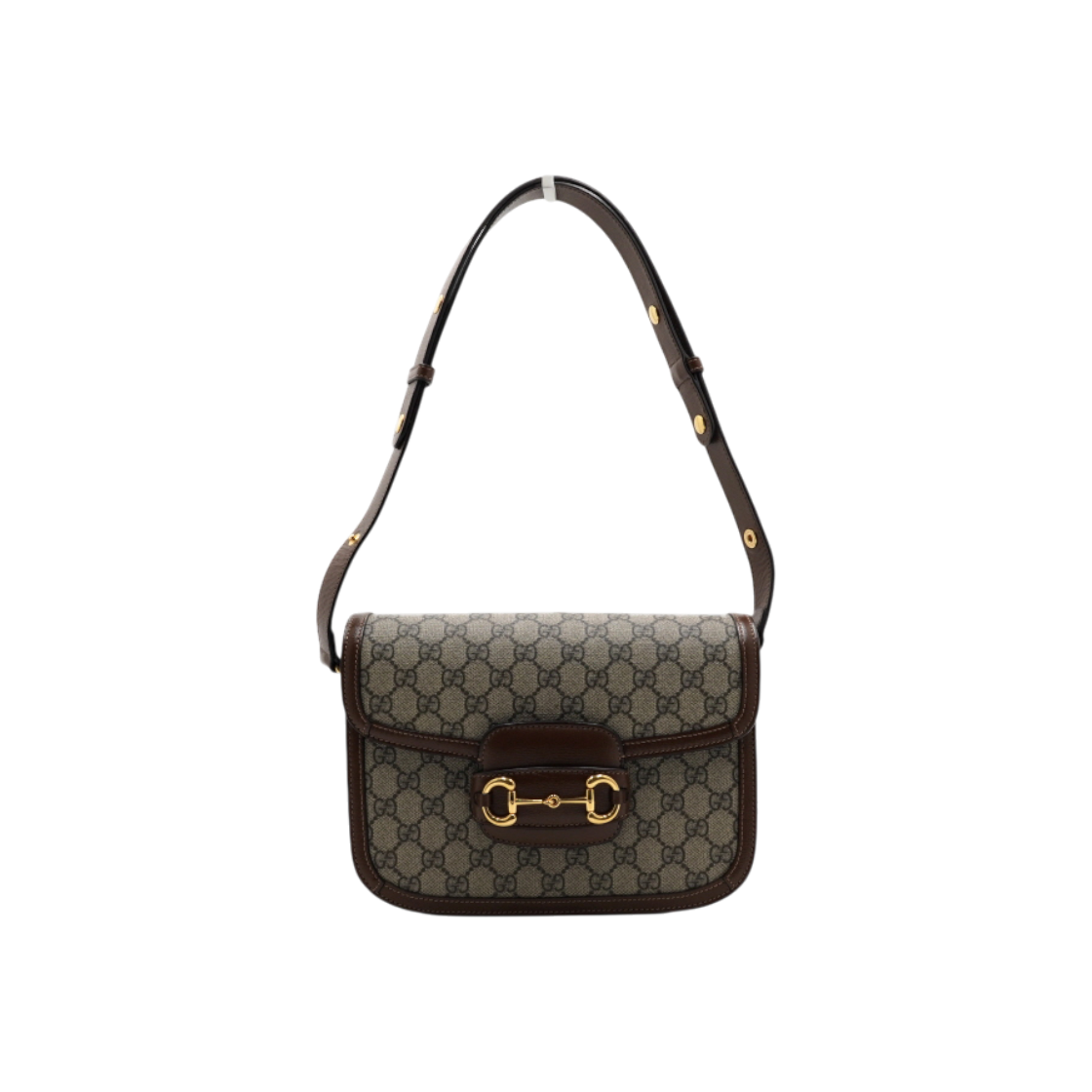 ITRD4QE6OQC7 Gucci 1955 Horsebit Shoulder Bag GG Supreme Canvas