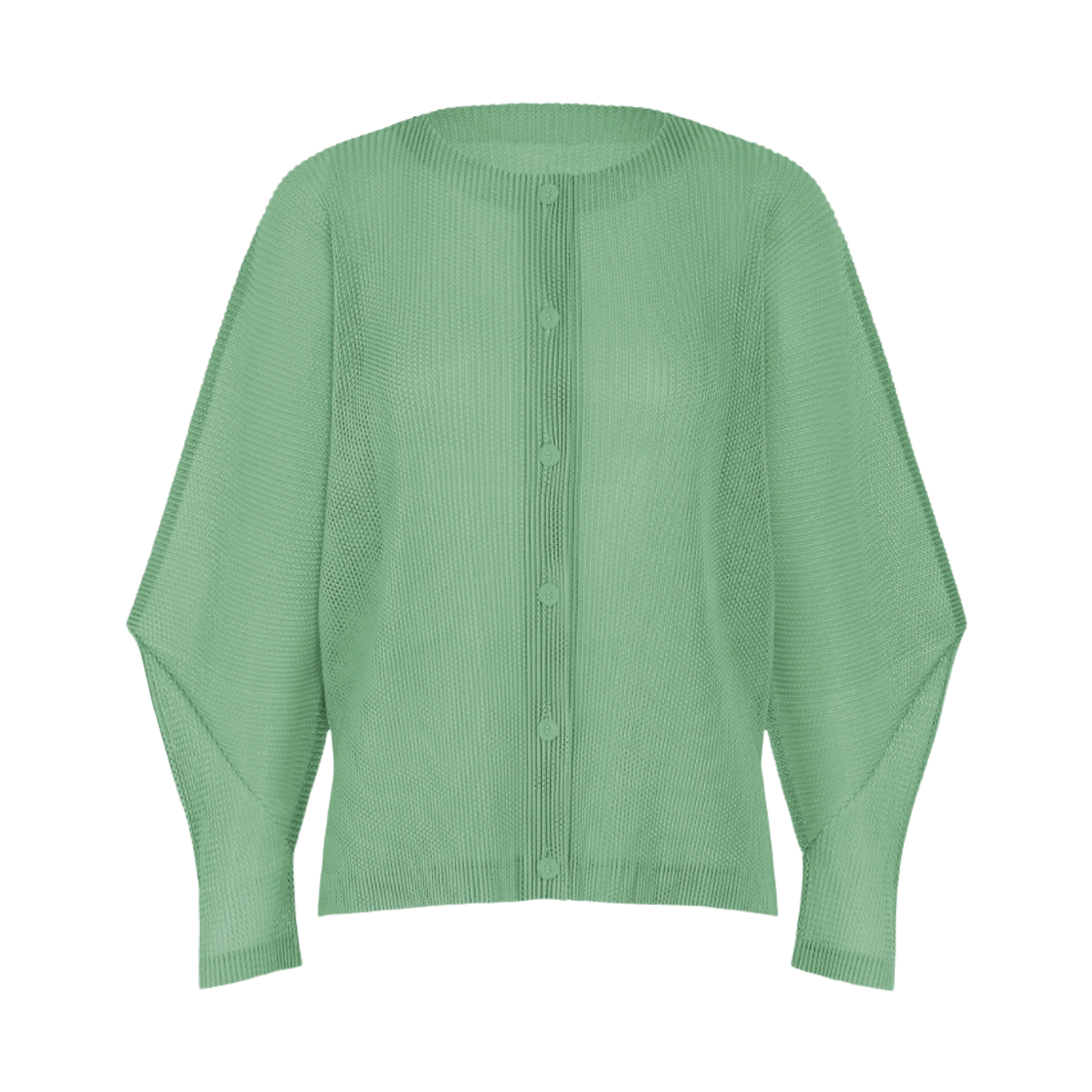 PP63-FO363-61 (W) Pleats Please Issey Miyake Tatami August Cardigan Grayish Green