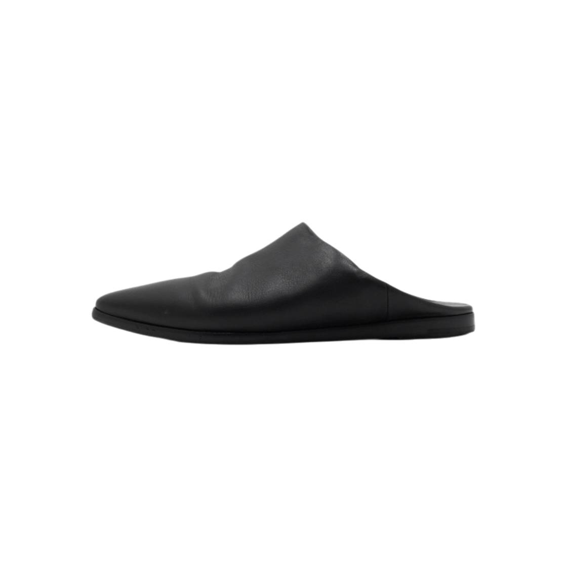 ITJNFN3FF89A Celine Black Calfskin Jacques No Babouche Men Mule Slippers