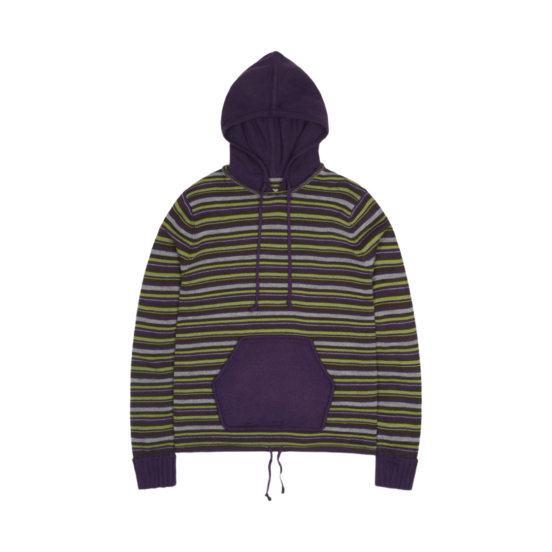 코이세이오 스트라이프 니트 후디 퍼플(COYSEIO Stripe Knit Hoodie Purple)