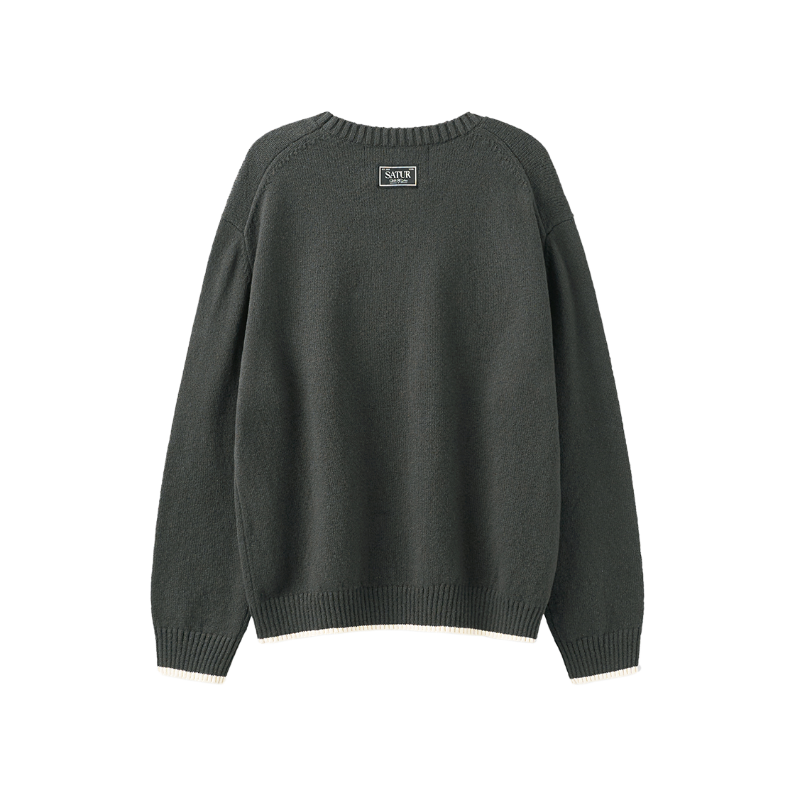 세터 부클 크루넥 니트 차콜(SATUR Boucle Crewneck Knit Charcoal) - 2
