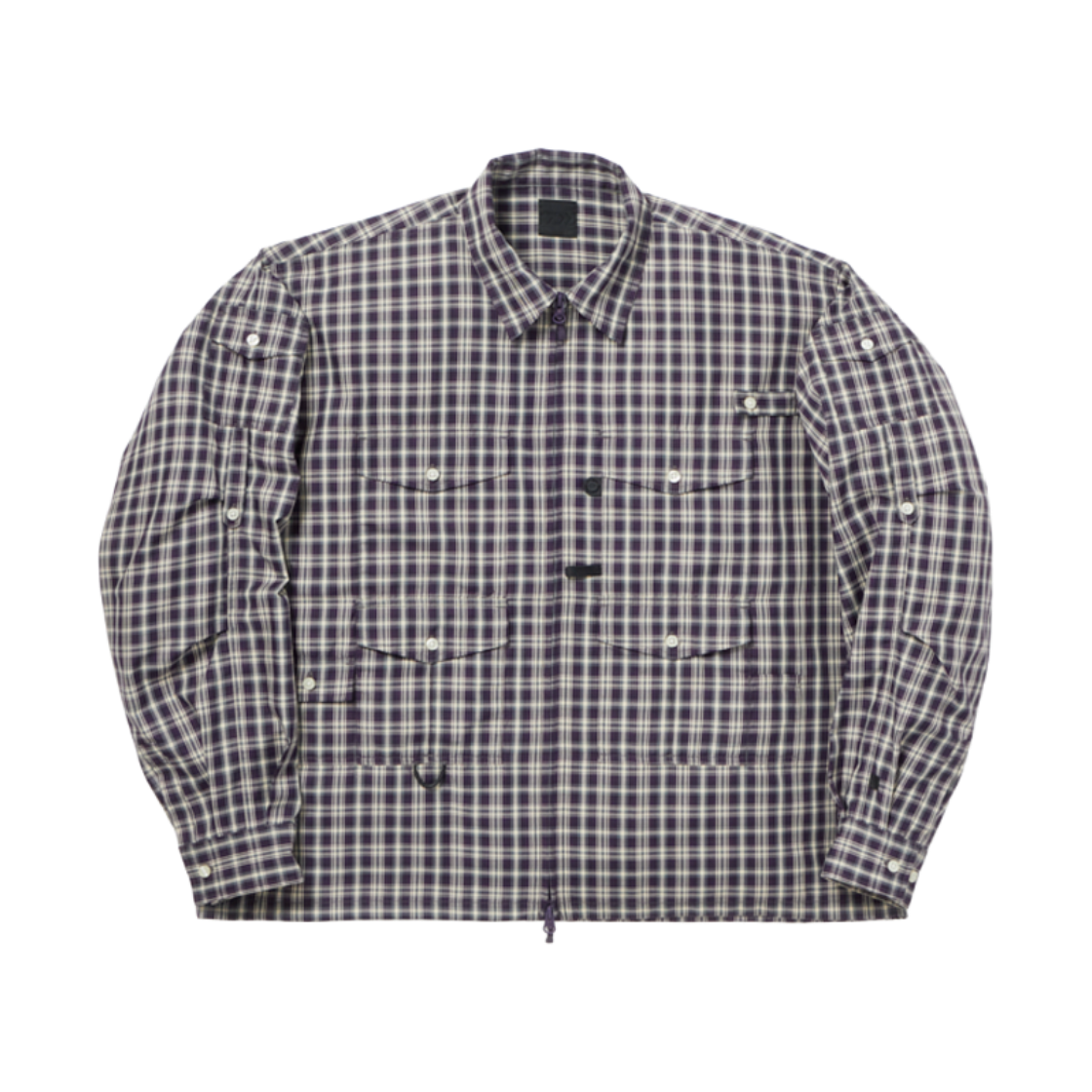 다이와 피어39 테크 집 앵글러 셔츠 롱슬리브 플레이드 퍼플 - 26FW(DAIWA PIER39 Tech Zip Angler Shirt LS Plaids Purple - 26FW)
