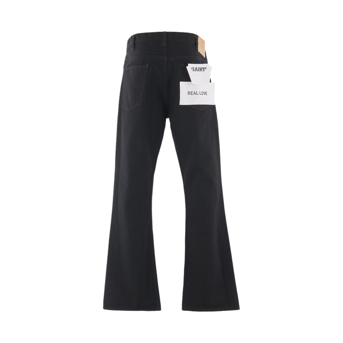 - Saint Mxxxxxx Black Denim Pants Flare Black - 26AW