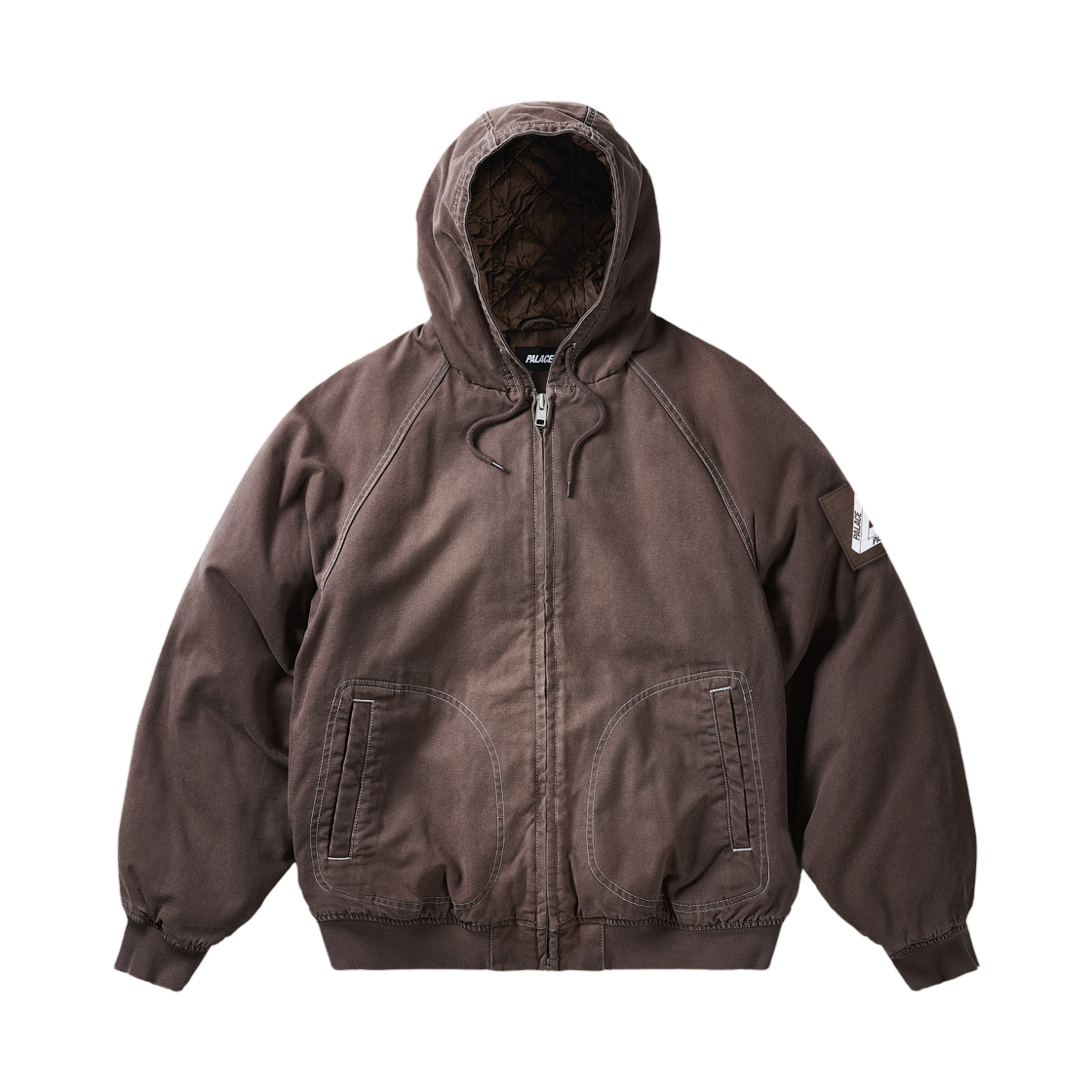 - Palace 10 oz. Hooded Canvas Jacket Brown - 26FW