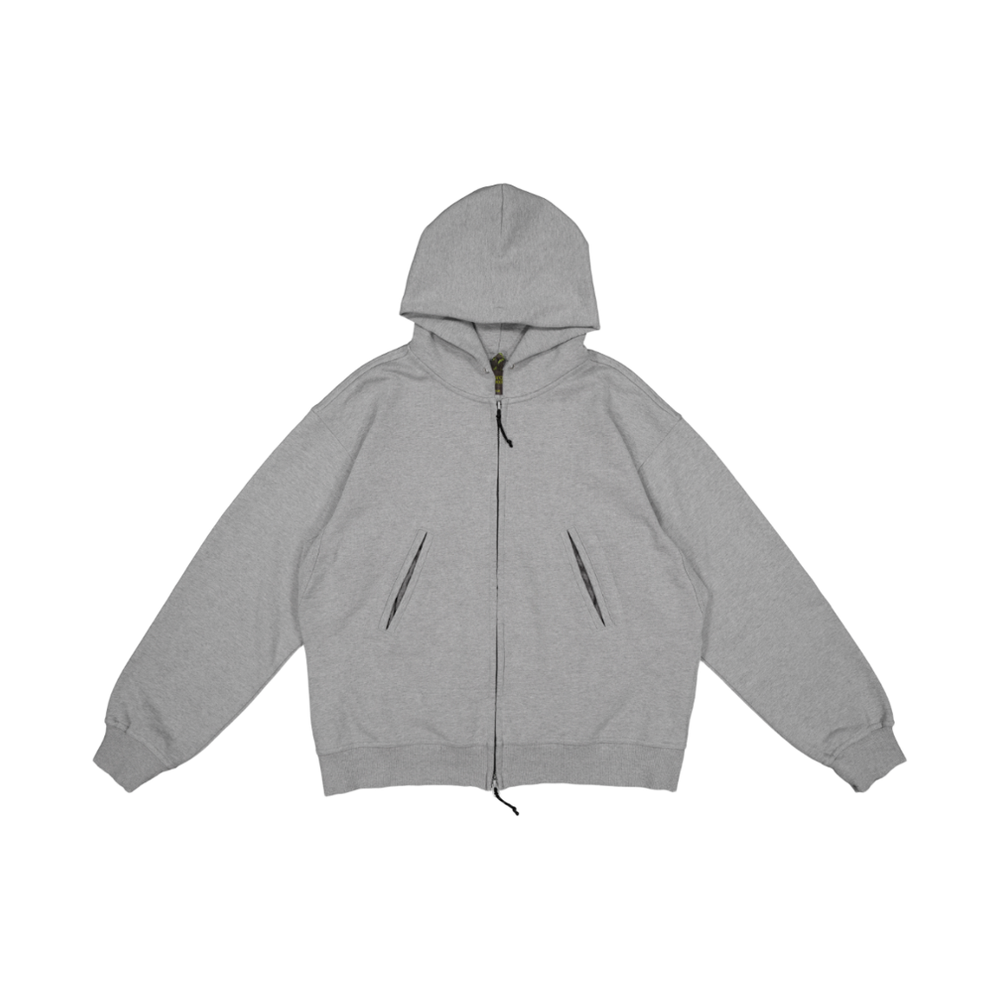 HM25AW-SW02 humorous account Thermal Zip-Up Hoodie Melange Gray