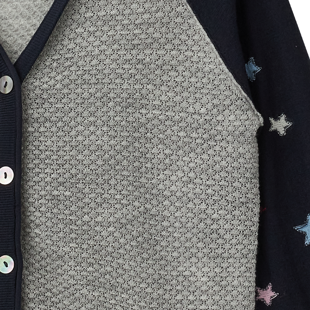 퍼버즈 우먼 스타 슬리브 레글런 니트 가디건 네이비 - 26FW(Perverze Women Star Sleeve Raglan Knit Cardigan Navy - 26FW) - 4