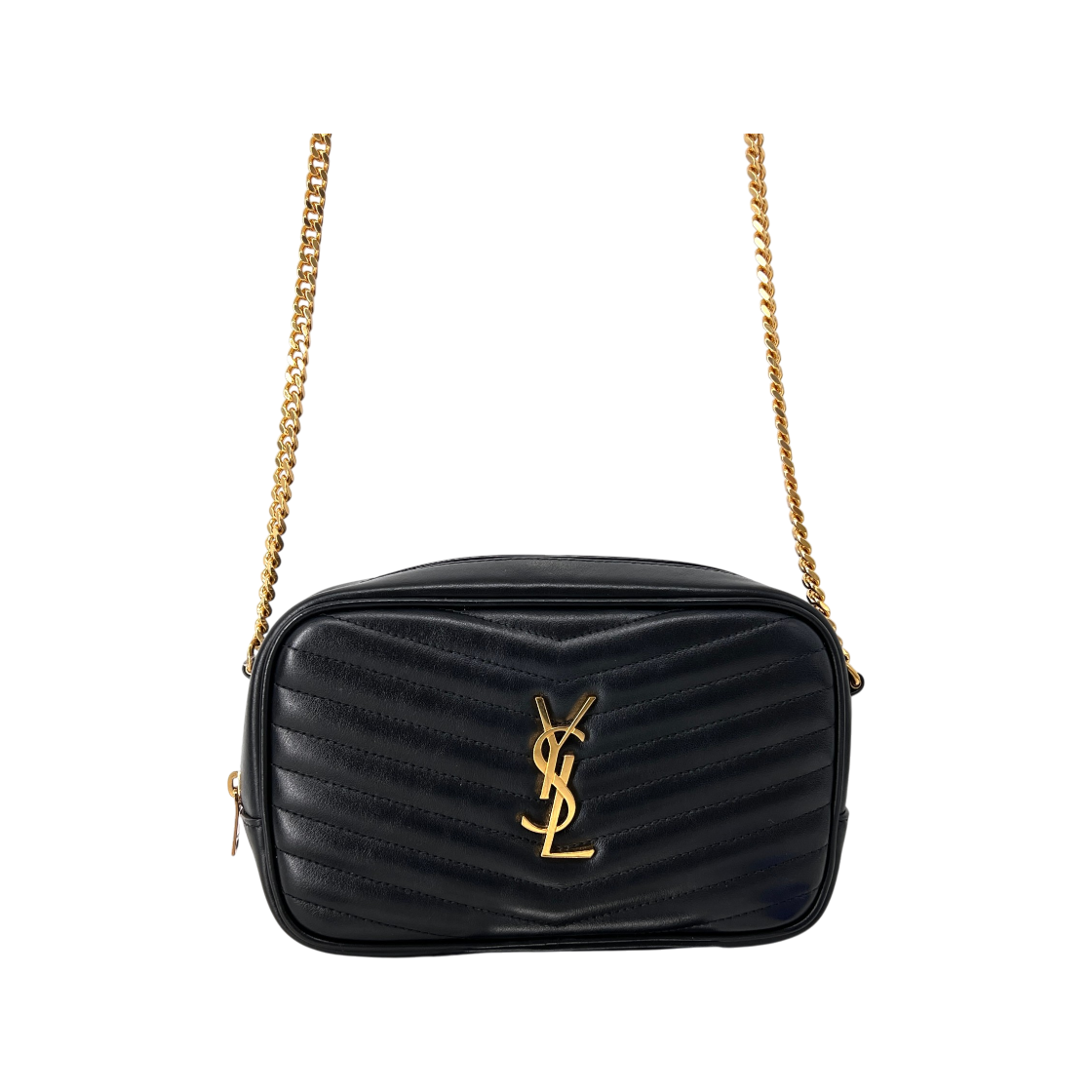 ITBVF3HB3SRU Saint Laurent Matelasse Chain Crossbody Bag Black 748849