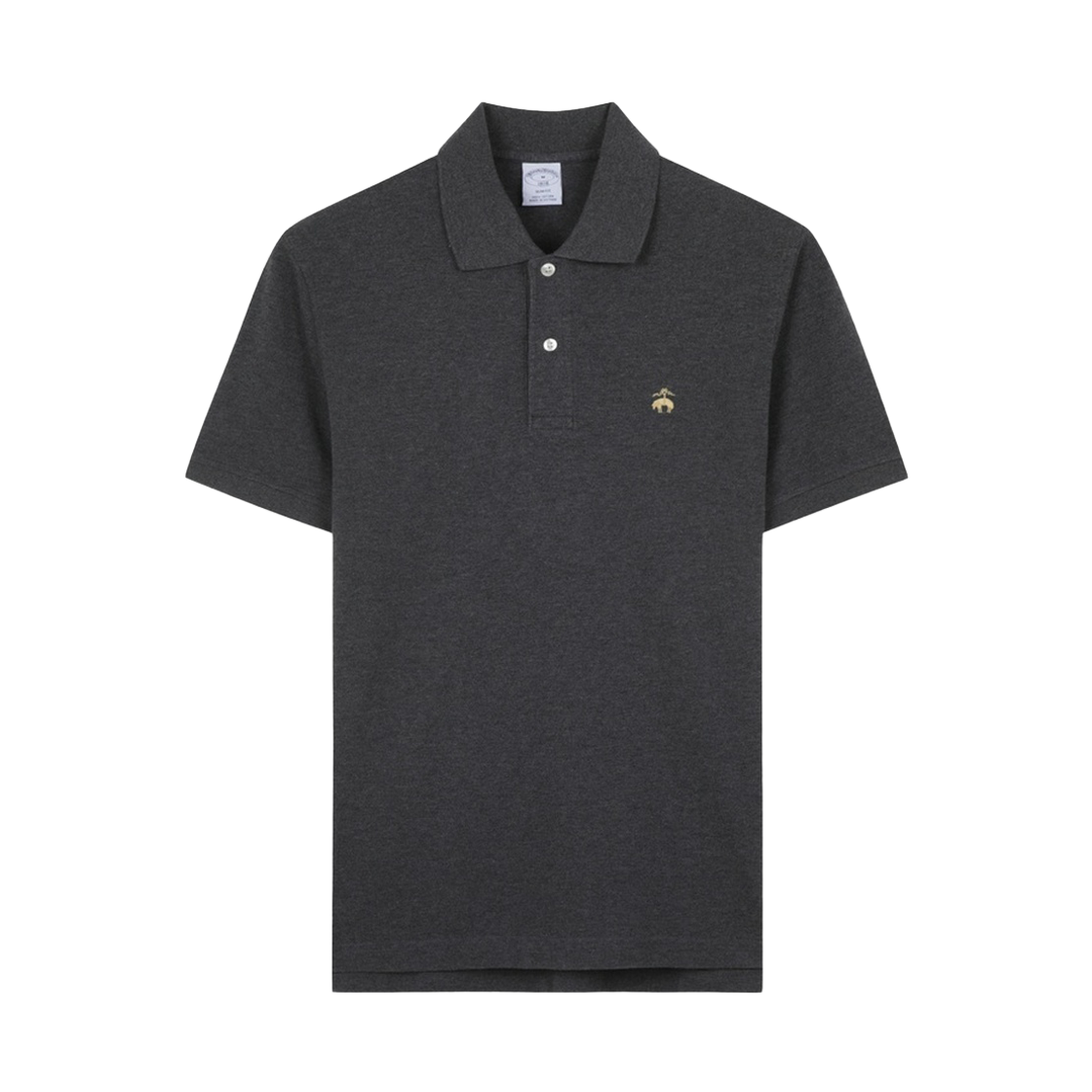BBNTMN8026VGA BrooksBrothers Cotton Pique Polo Shirt Charcoal
