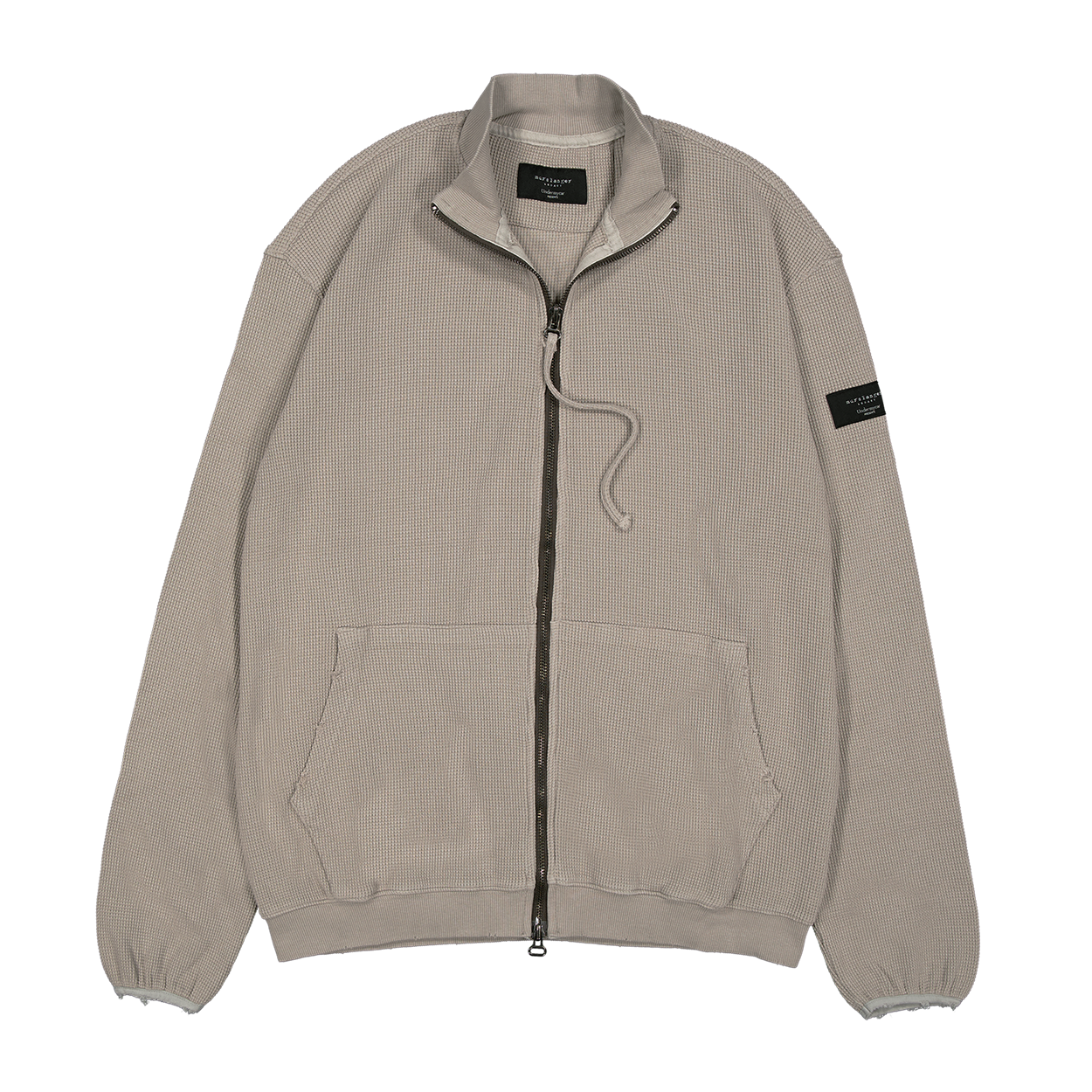 언더마이카 머슬랭거 워른 와플 집업 오트밀(Undermycar Murslanger Worn Waffle Zip-Up Oatmeal) - 2