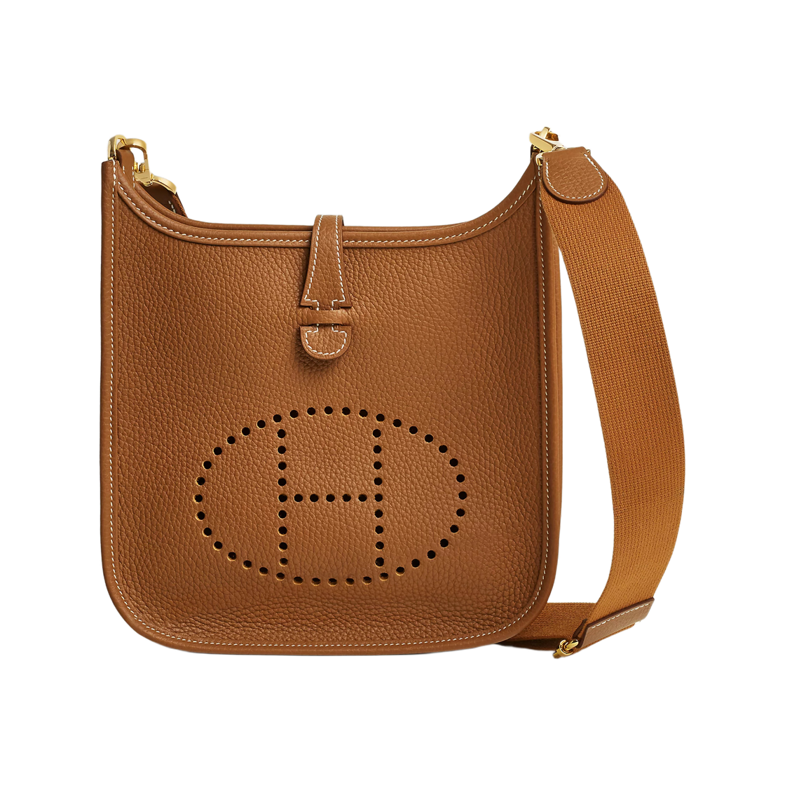 H087941CC37 Hermes Evelyne 23 Poche III Bag Clemence & Yellow Gold Gold