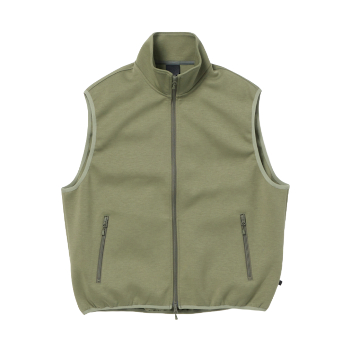 다이와 피어39 테크 스쿠버 니트 스탠드 칼라 베스트 라이트 올리브 - 26FW(DAIWA PIER39 Tech Scuba Knit Stand Collar Vest Light Olive - 26FW)