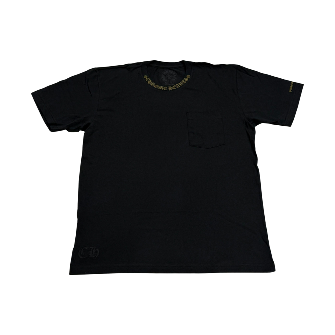 970009 the dosan_ Chrome Hearts Neck Lettering T Shirt