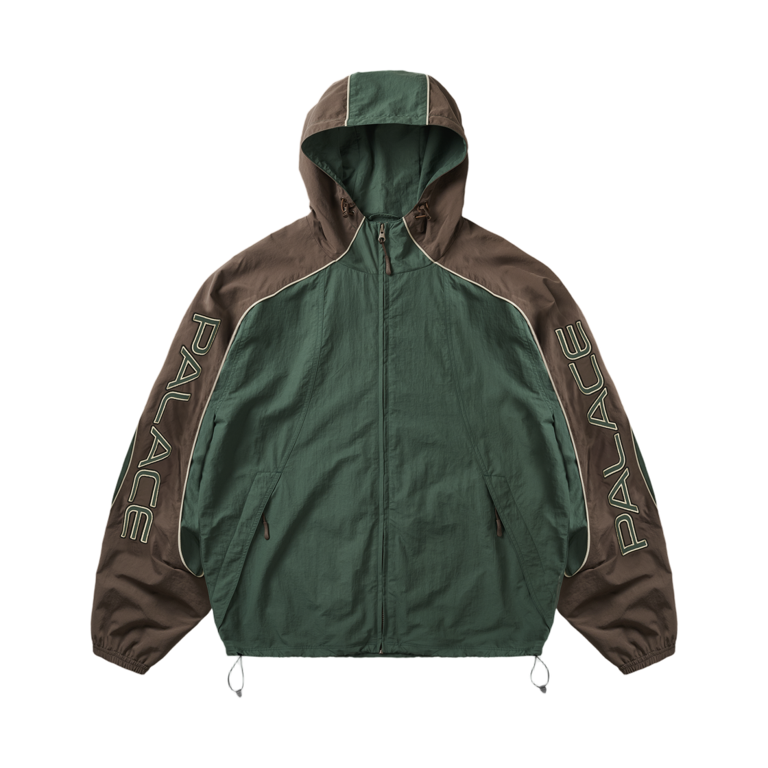 - Palace Piped Shell Jacket Racey Green - 26FW