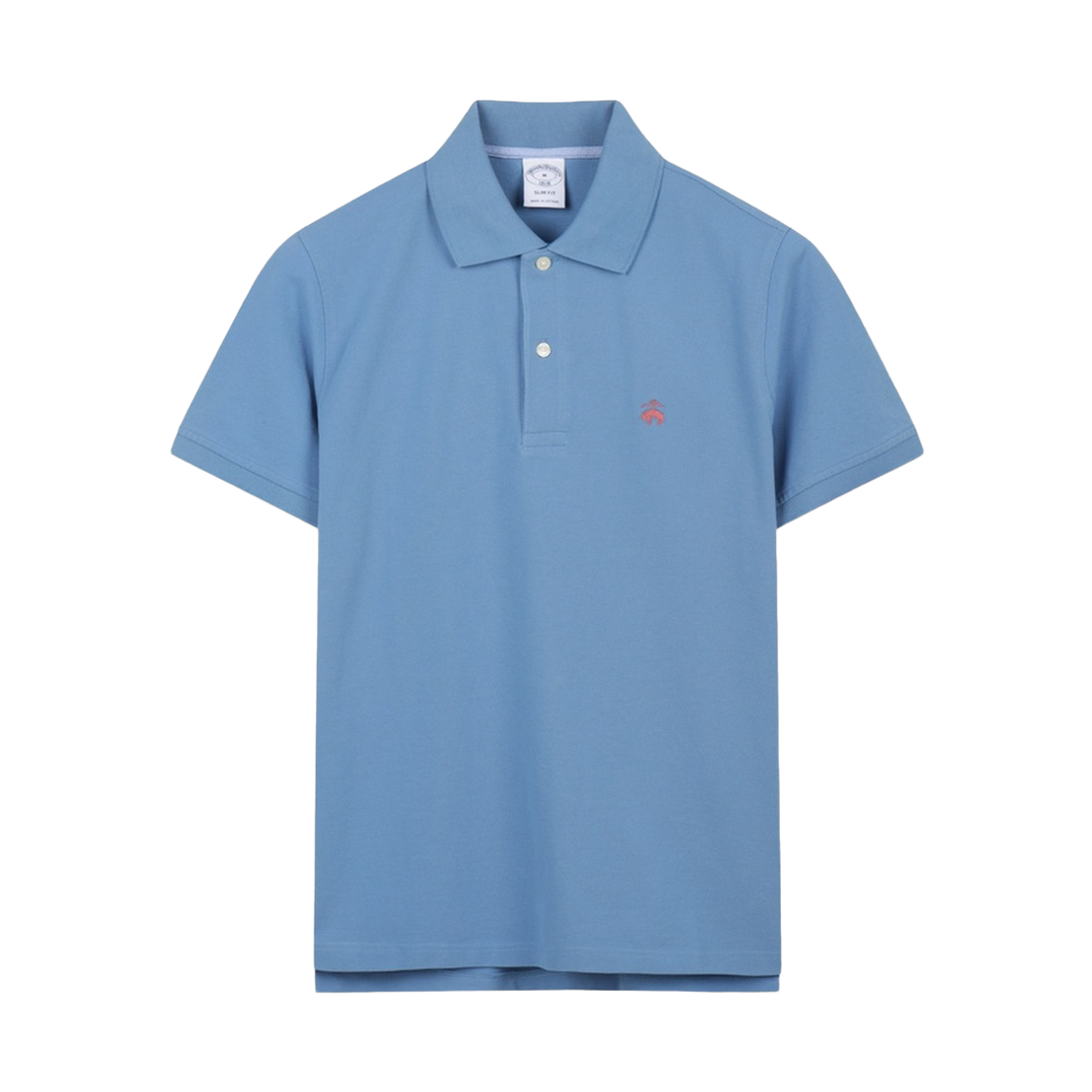 BBNTMN7785MGA BrooksBrothers Cotton Pique Polo Shirt Blue