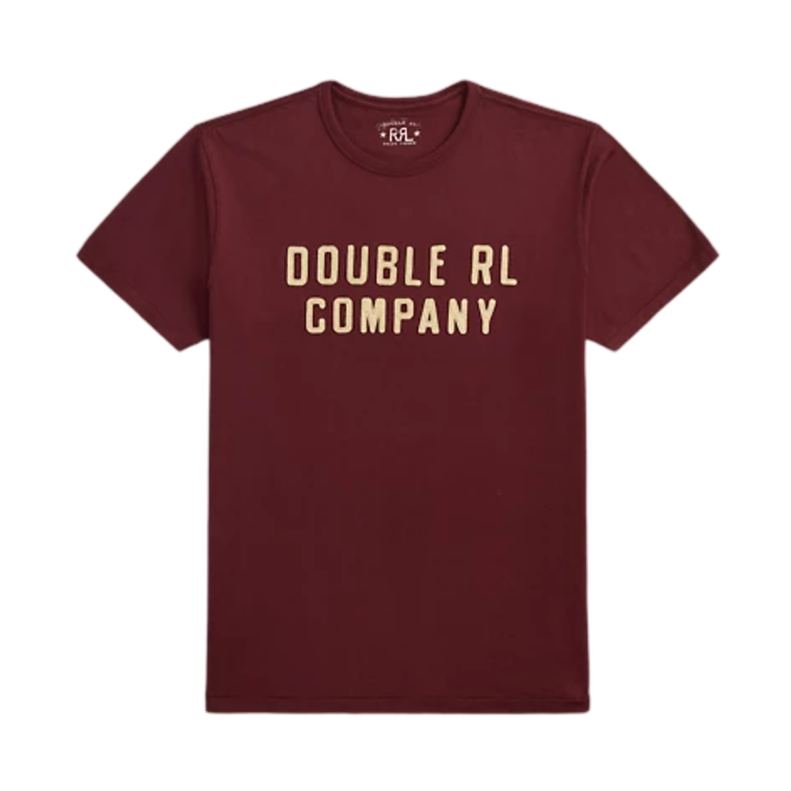 100101573 Double RL Logo Garment Dyed Jersey T-Shirt Vintage Burgundy