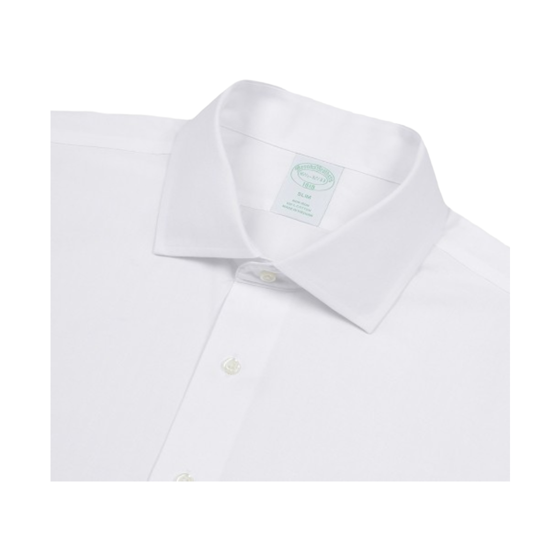 브룩스브라더스 논아이론 잉글리시 스프레드 헤링본 드레스셔츠 화이트(BrooksBrothers Non-Iron English Spread Herringbone Dress Shirt White) - 2
