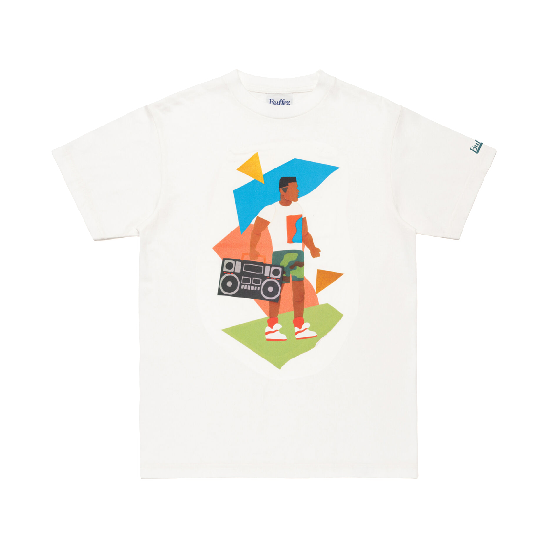 버퍼 두 더 라이트 띵 RR 티셔츠 화이트(Buffer Do The Right Thing RR T-Shirt White)