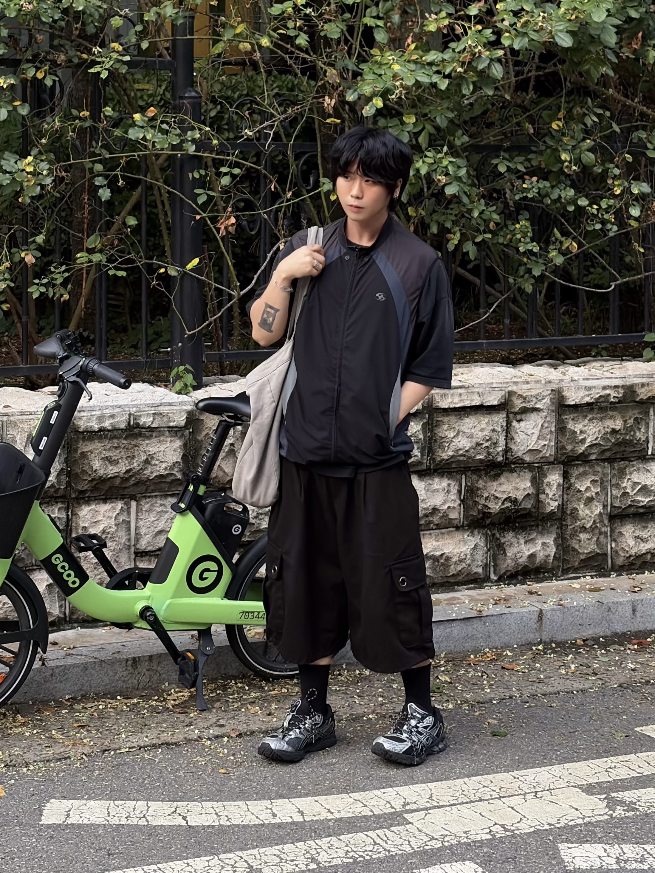 Sansan Gear Conversion Jacket Black - 23SS, Asics Gel-Nimbus 10.1 Black Pure Silver - Korea Exclusive 착용 스타일 - 1
