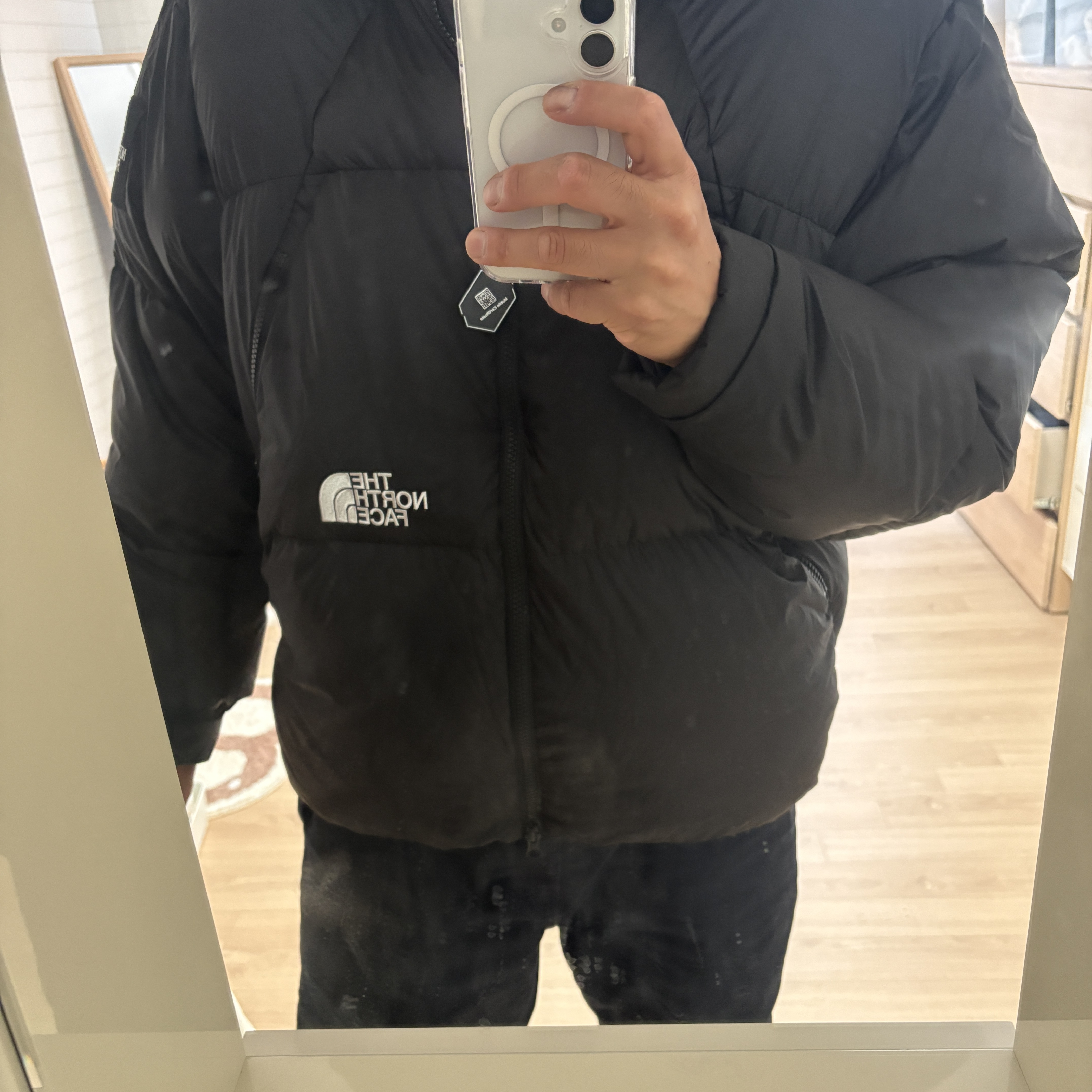 The North Face White Label Project Down Jacket RDS Black - 25FW 착용 스타일