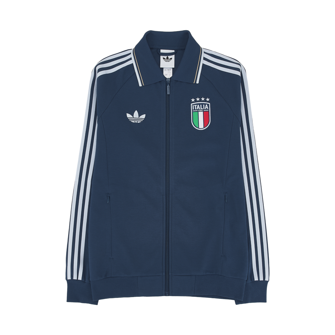 아디다스 이탈리아 어웨이 앤썸 자켓 나이트 마린 - KR 사이즈 (논 마킹 버전)(Adidas Italy Away Anthem Jacket Night Marine - KR Sizing (Non Marking Ver.))