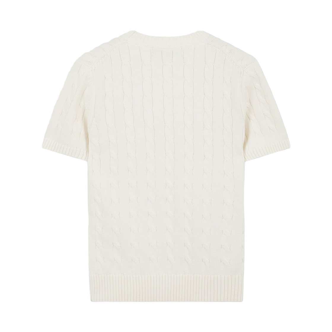 브룩스브라더스 여성 코튼 케이블 풀오버 반팔 화이트(BrooksBrothers Women's Cotton Cable Pullover Short Sleeve White) - 2