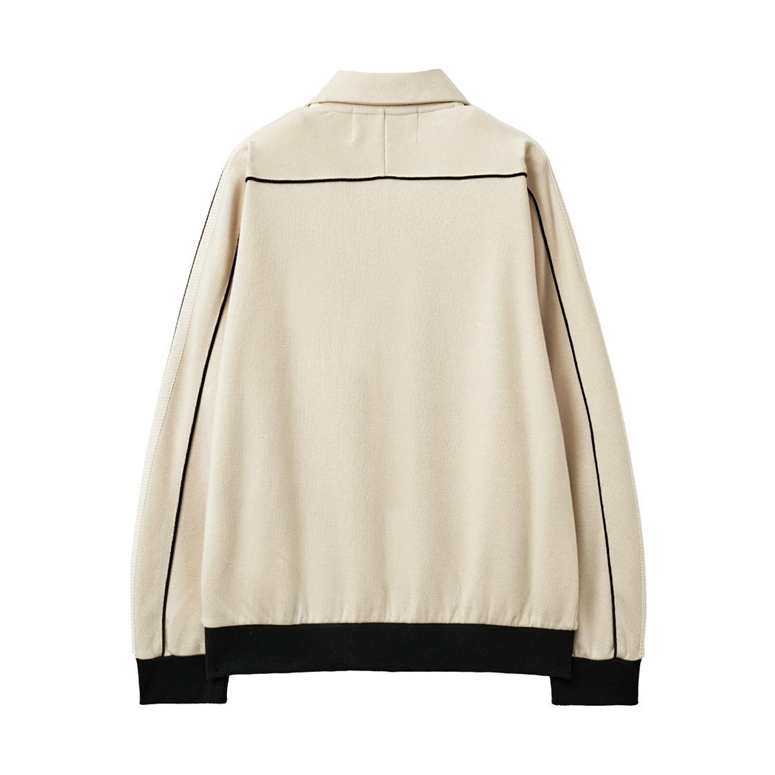 세터 로턴 파이핑 칼라 트랙 집업 자켓 크림(SATUR Lawton Piping Collar Track Zip-up Jacket Cream) - 2