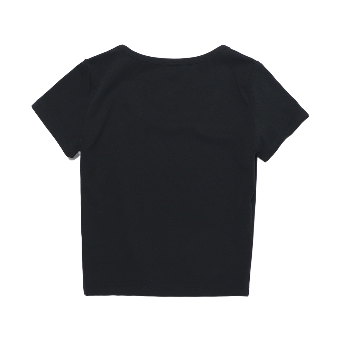프리덤 스몰로고 U넥 크롭 숏 슬리브 블랙(FREEDOM Small Logo U-Neck Crop Short Sleeve Black) - 2